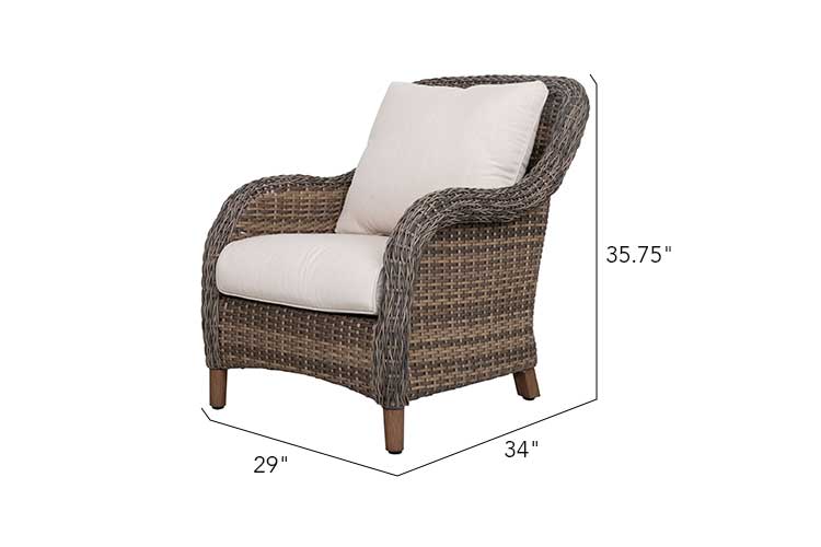 Mitchell 4-Piece Wicker Sofa Set with Swivel Rocking Chairs