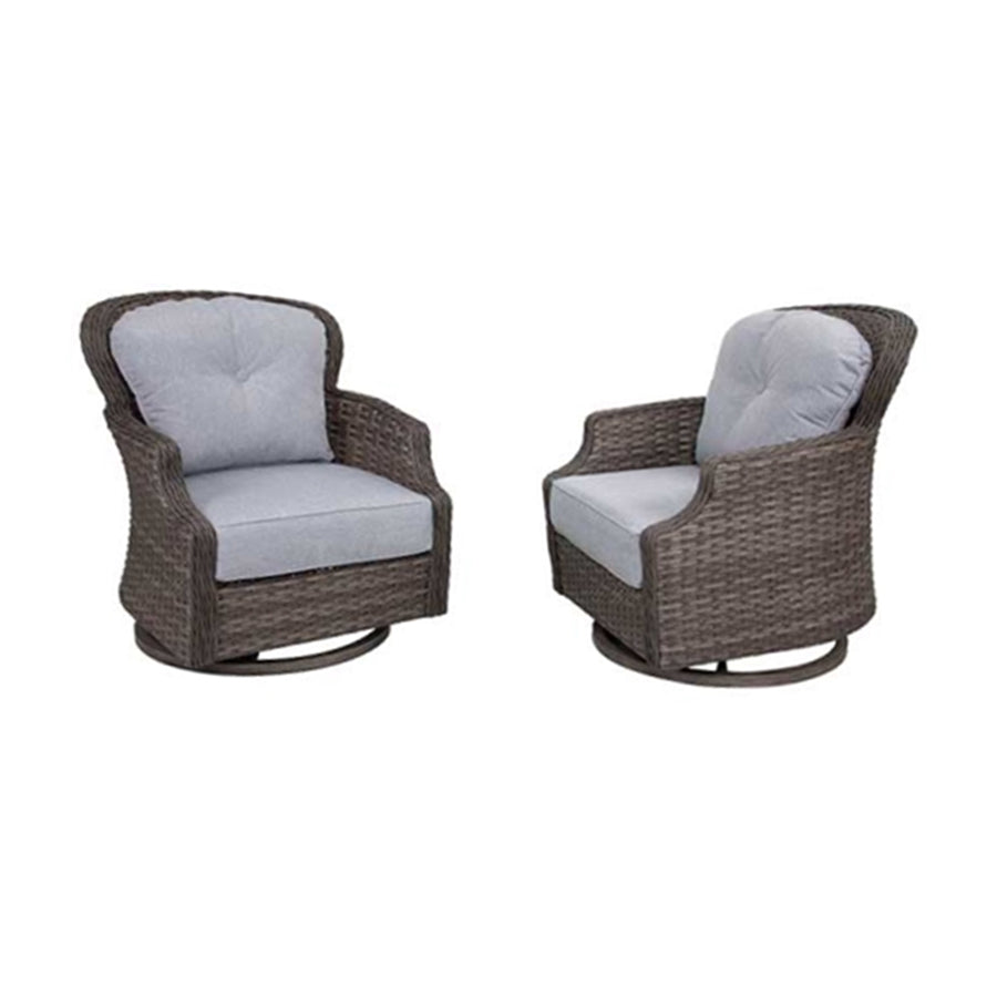 2 Tenaya Wicker Swivel Rocking Chair