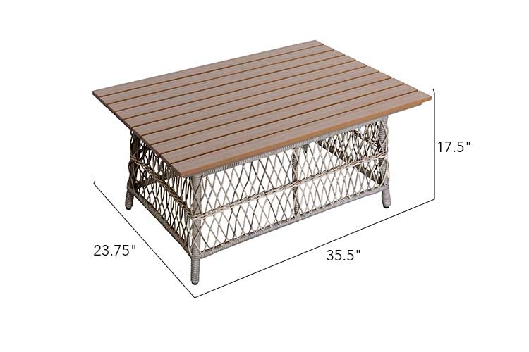 Shell 4-Piece Wicker Sofa Set