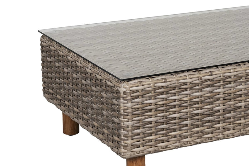 Orlando Wicker Loveseat & Coffee Table Set