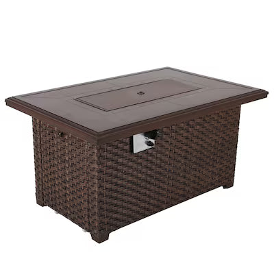 Brooks Wicker Firepit Table