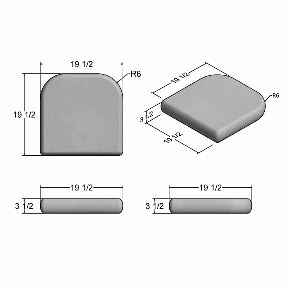 Dining Chair/Seat Pad 19.5L x 19.5W x 3.5D – Replacement Cushions