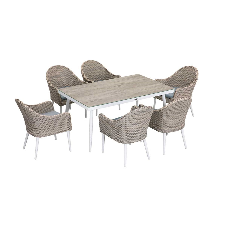 Allux 7-Piece Wicker Dining Set