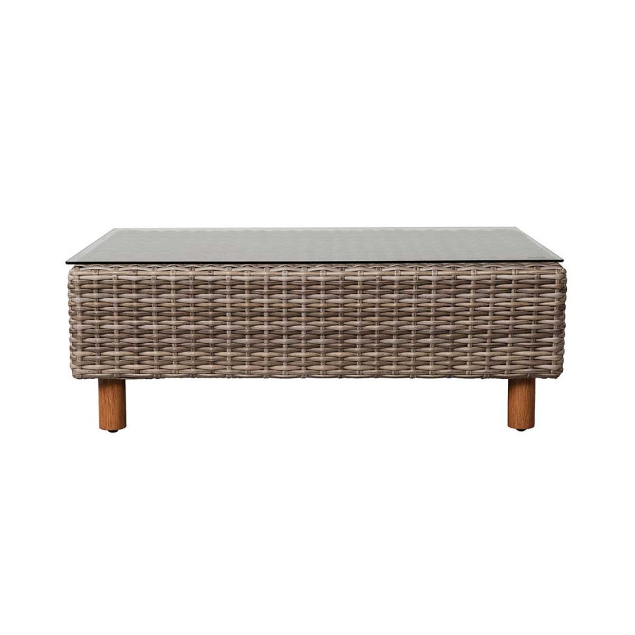 Orlando Wicker Loveseat & Coffee Table Set