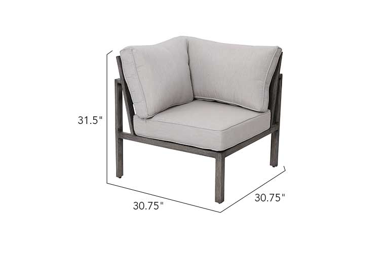 Walsh 4-Piece Aluminum Sectional Sofa Set