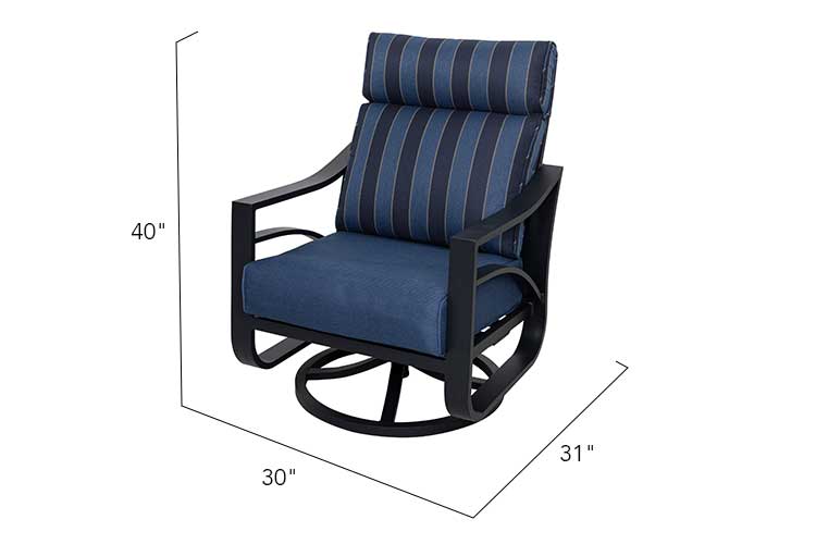 Jarvis Aluminum Swivel Rocking Chair