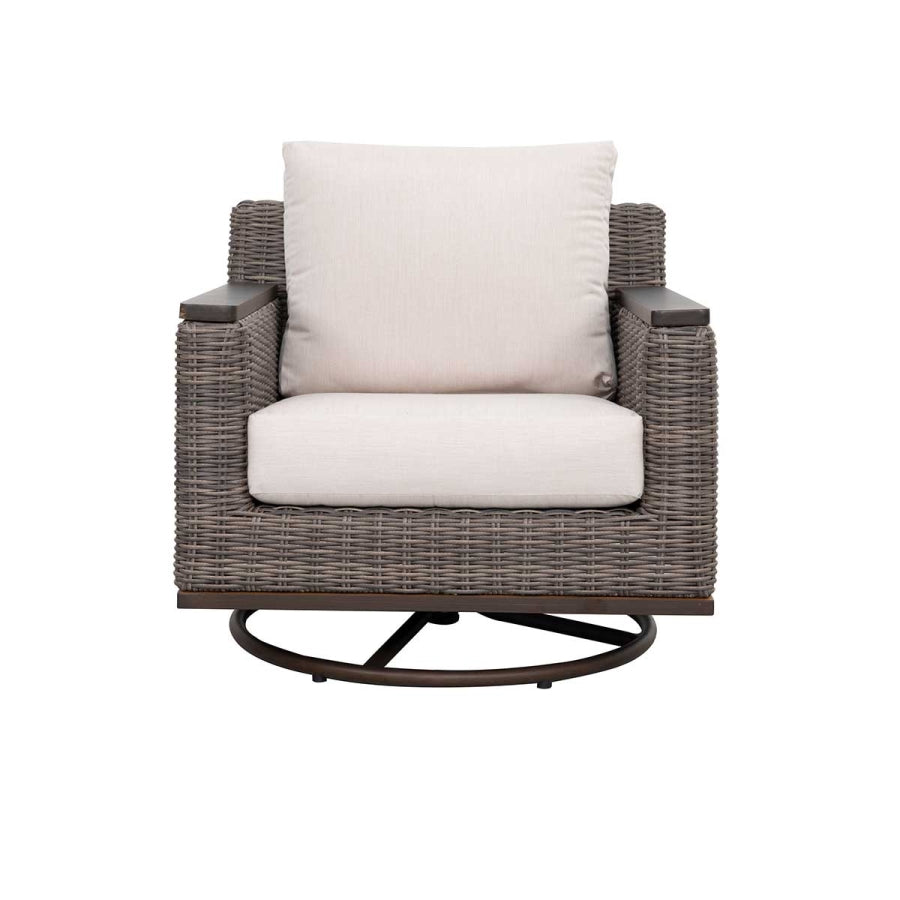 Beaufort 4-Piece Wicker Sofa Set with Swivel Rocking Chairs