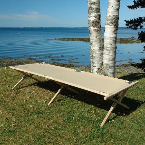 Maine Heritage Cot – Heavy-Duty Wooden Camping Cot with 375 lb Capacity