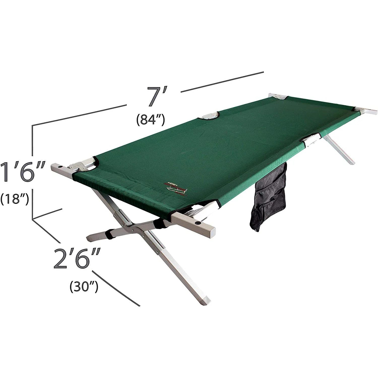 Maine Military Cot HD – Heavy-Duty Full-Size Aluminum Cot with 375 lb Capacity