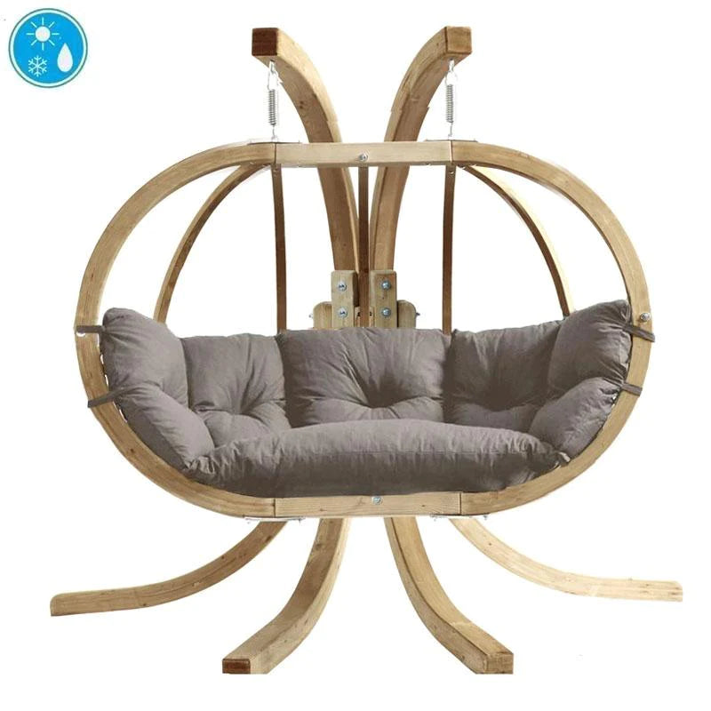 Amazonas Globo Royal Double Seater Hanging Chair with Cushions & Stand Set