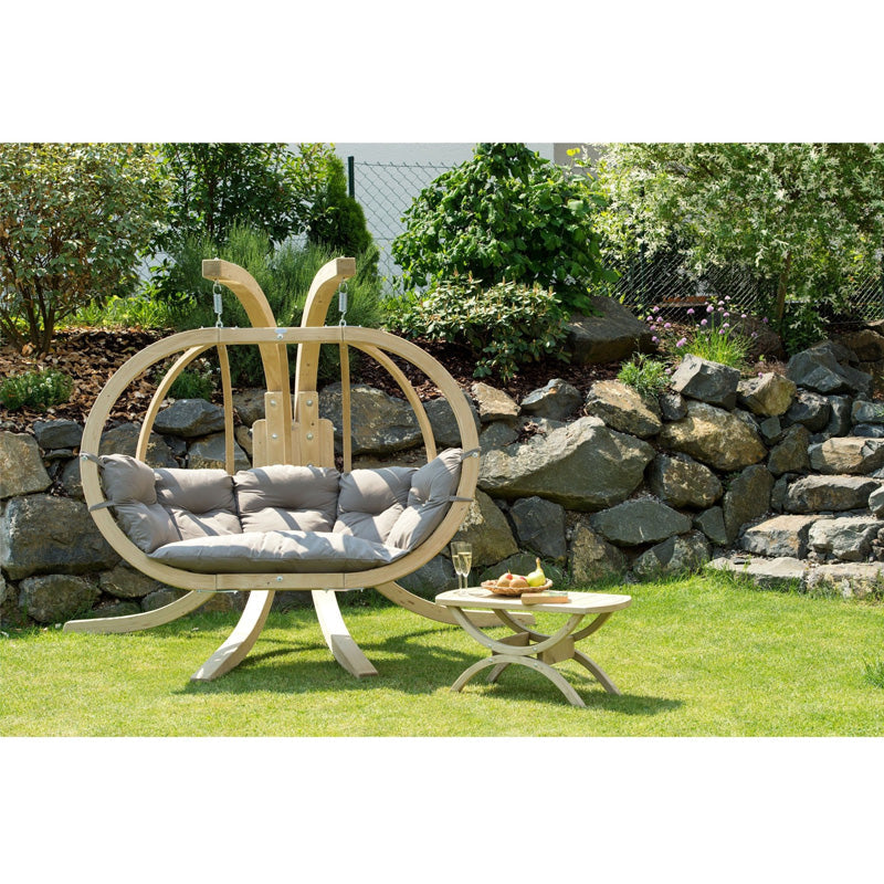 Amazonas Globo Royal Taupe Double Seater Hanging Chair (Weatherproof Cushion)