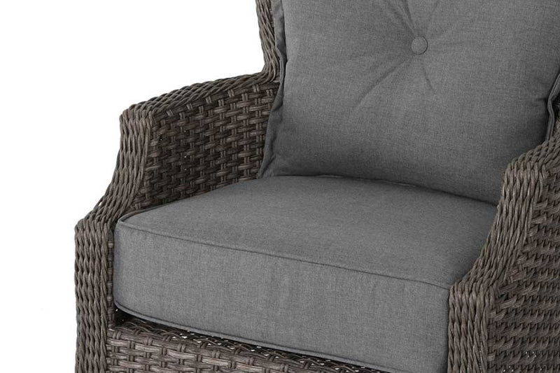 Patio Time Tenaya 4-Piece Wicker Sofa Set with Stationary Chairs