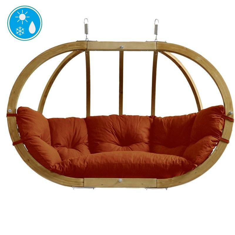 Globo Royal Terracotta Double Seater Hanging Chair - Amazonas Online UK