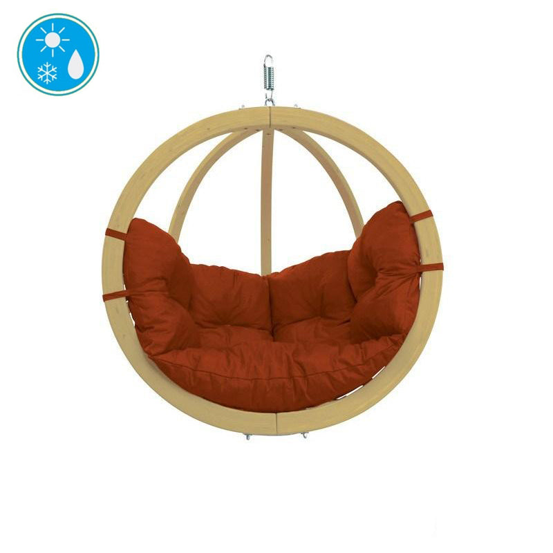 Globo Single Terracotta Hanging Chair - Amazonas Online UK