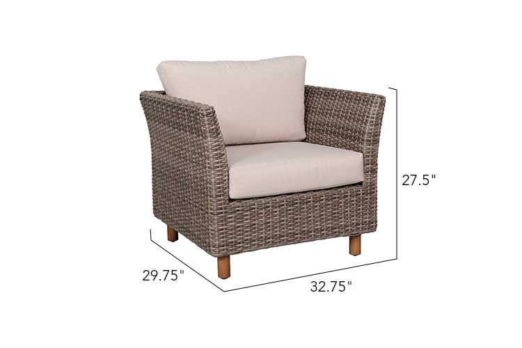 2 Orlando Wicker Stationary Chair