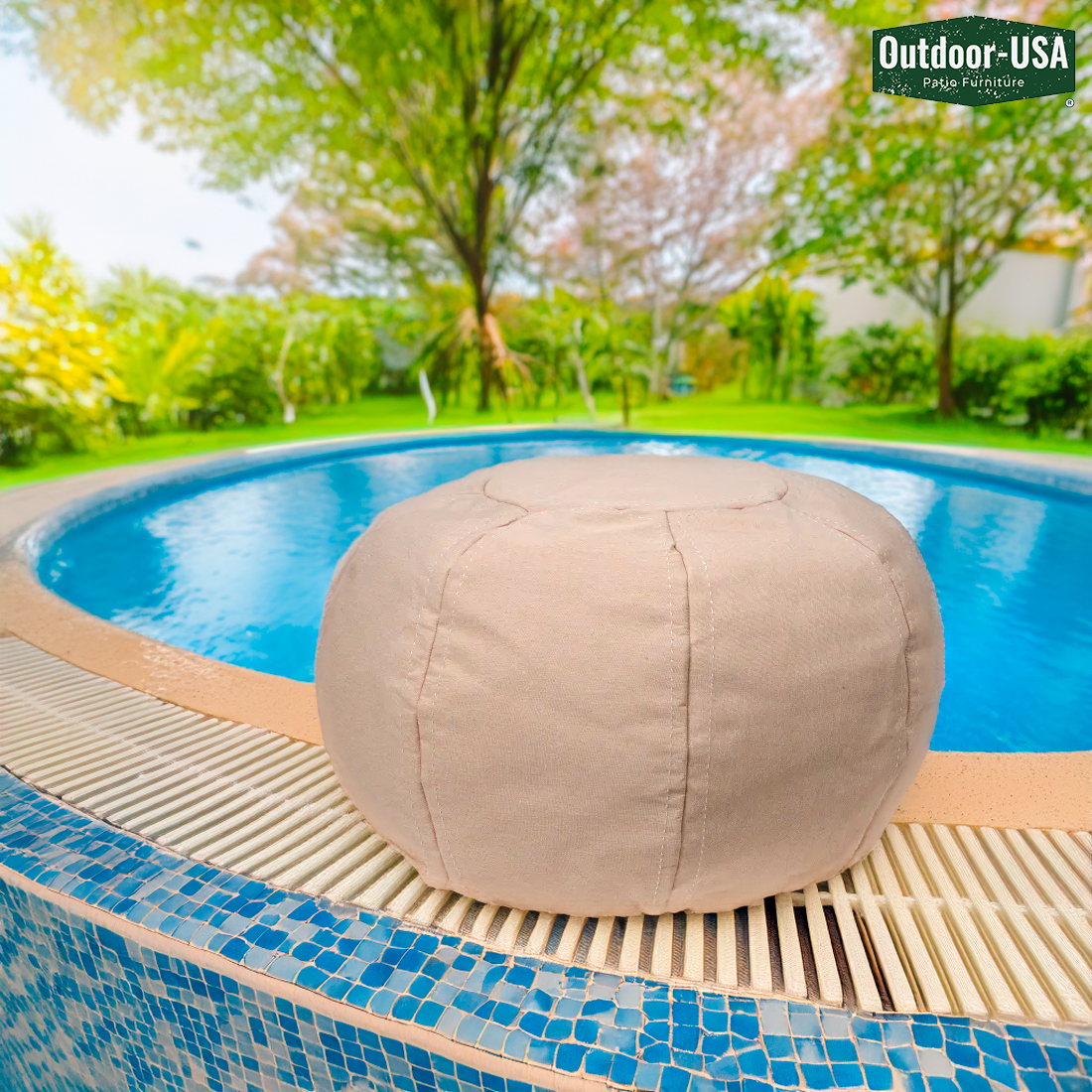 Pouf circulaire Outdoor-USA