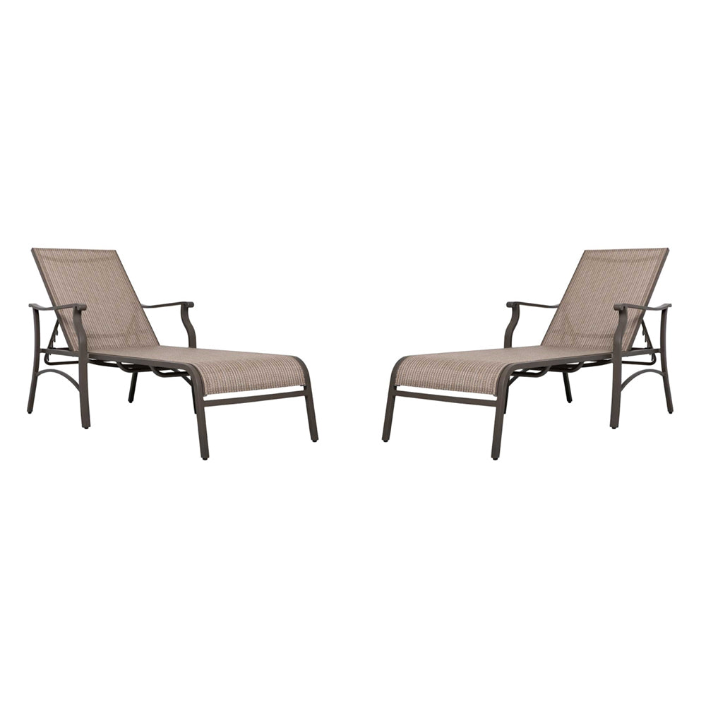 2 Trevi Textilene Chaise Lounge