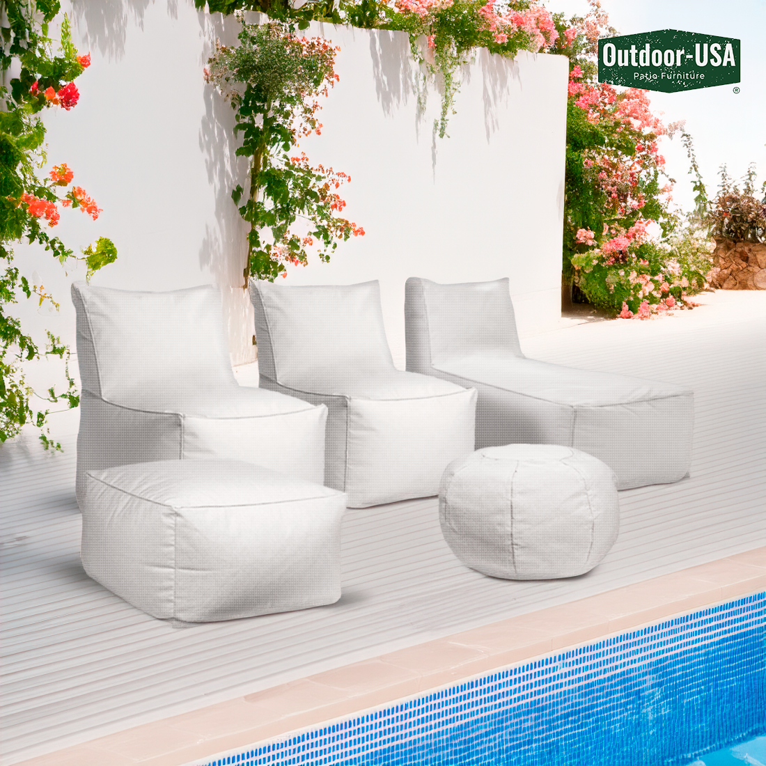 Outdoor-USA Sectional 5 Pieces Set Bean Bag