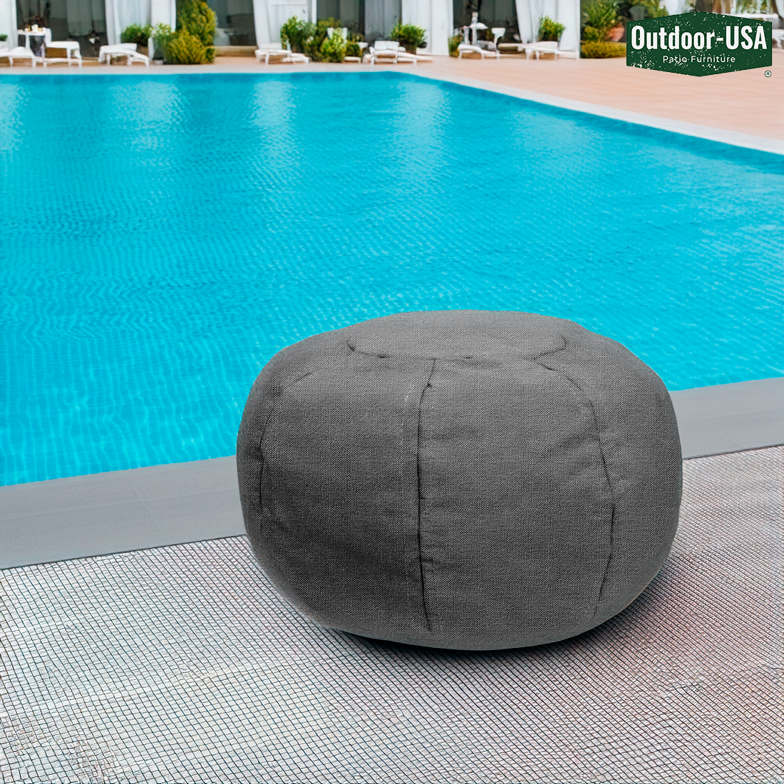 Pouf circulaire Outdoor-USA