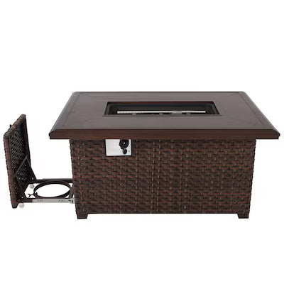 Brooks Wicker Firepit Table