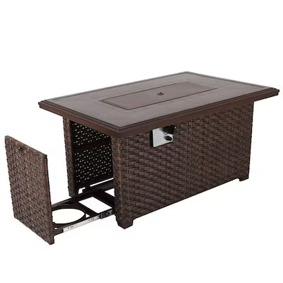 Brooks Wicker Firepit Table