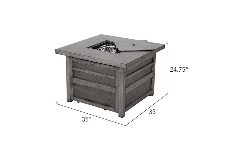 Darcy Aluminum Firepit Table
