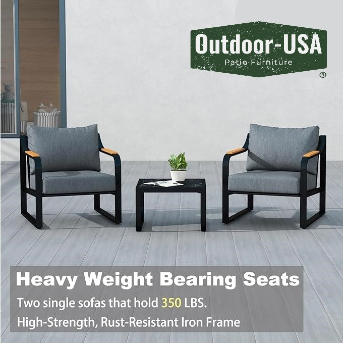 Outdoor-USA Patio Furniture Set 3 Pieces