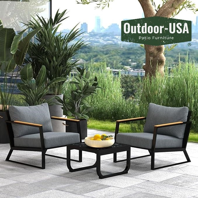 Juego de muebles de patio Outdoor-USA de 3 piezas 