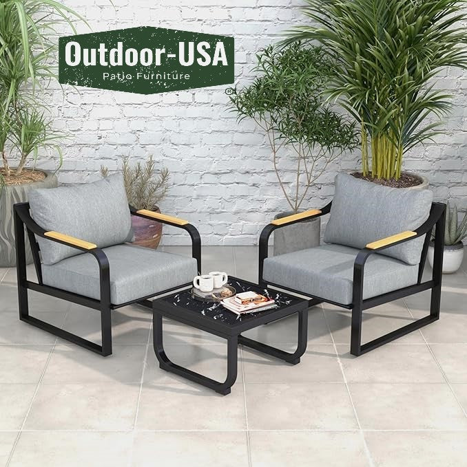 Juego de muebles de patio Outdoor-USA de 3 piezas 