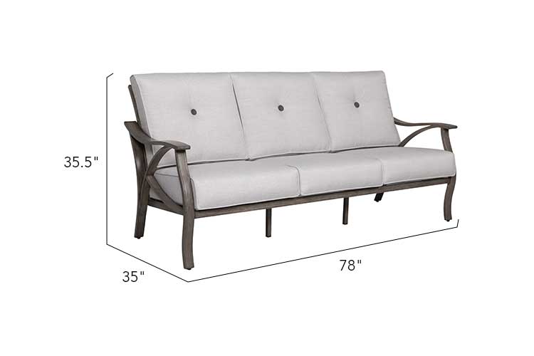 Patio Time Huron 4-piece Aluminum Sofa Set