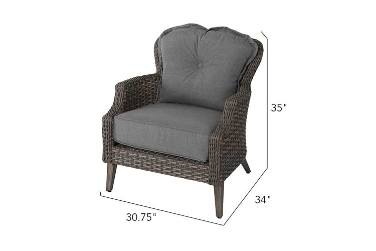 Tenaya 3-Piece Wicker Sofa Set with Stationary Chairs