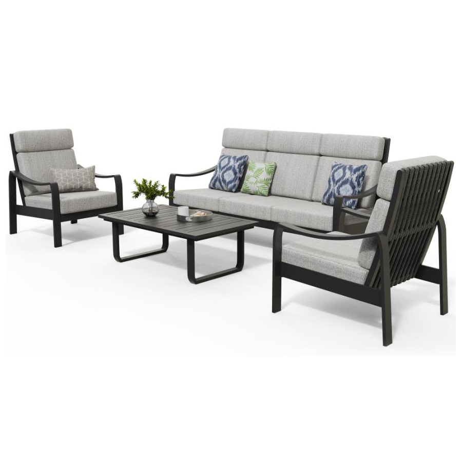 Conchay 4-Piece Aluminum Living Room Set
