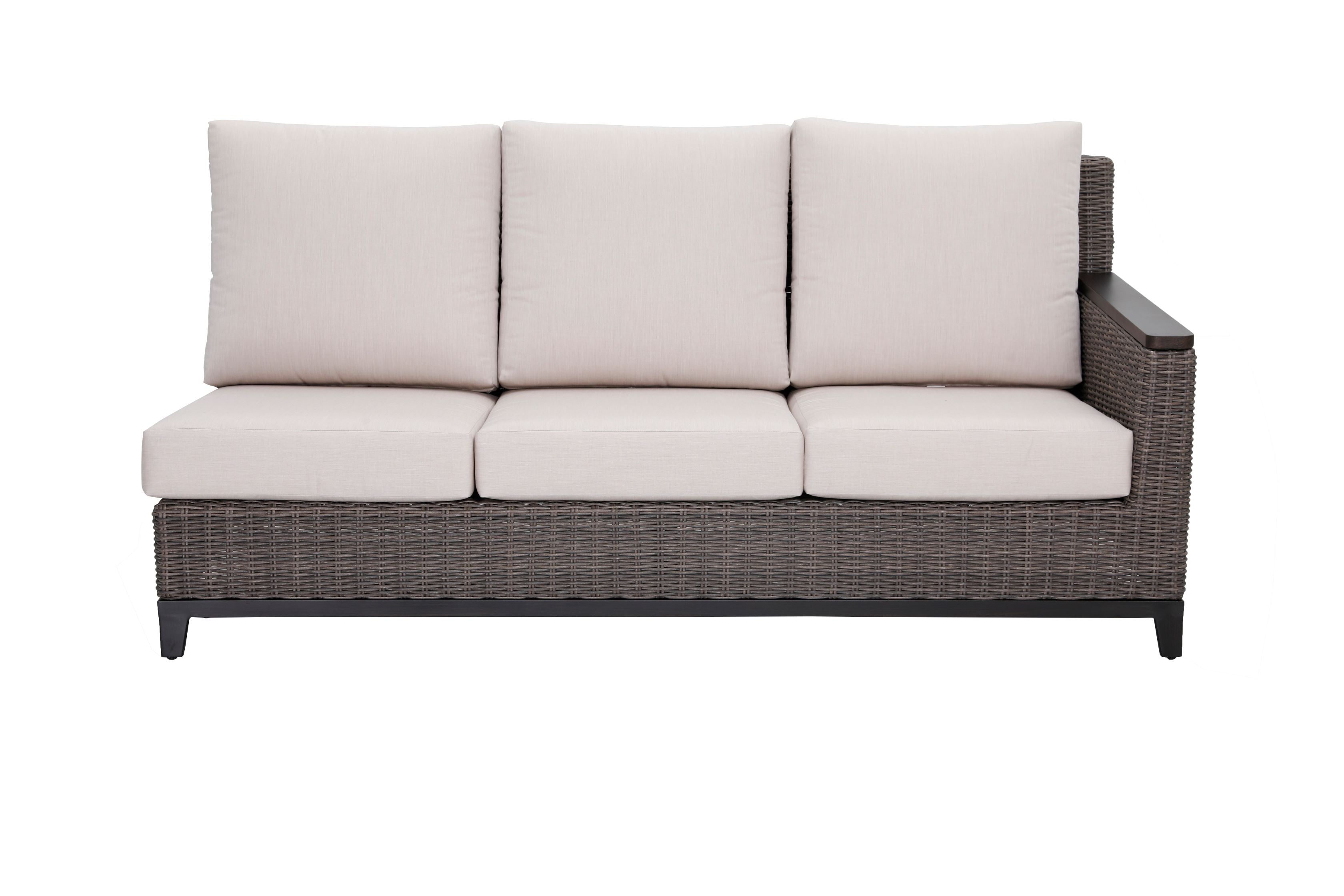 Patio Time Beaufort 4-Piece Wicker Sectional Sofa Set