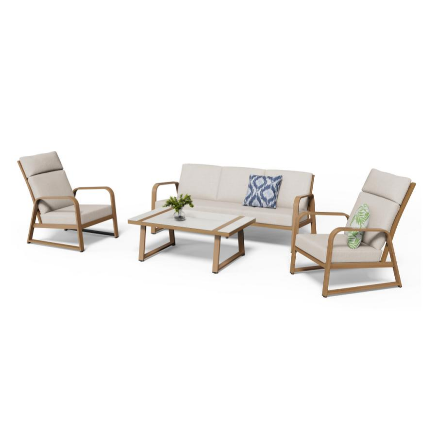 Mckinley 4-Piece Aluminum Living Room Set