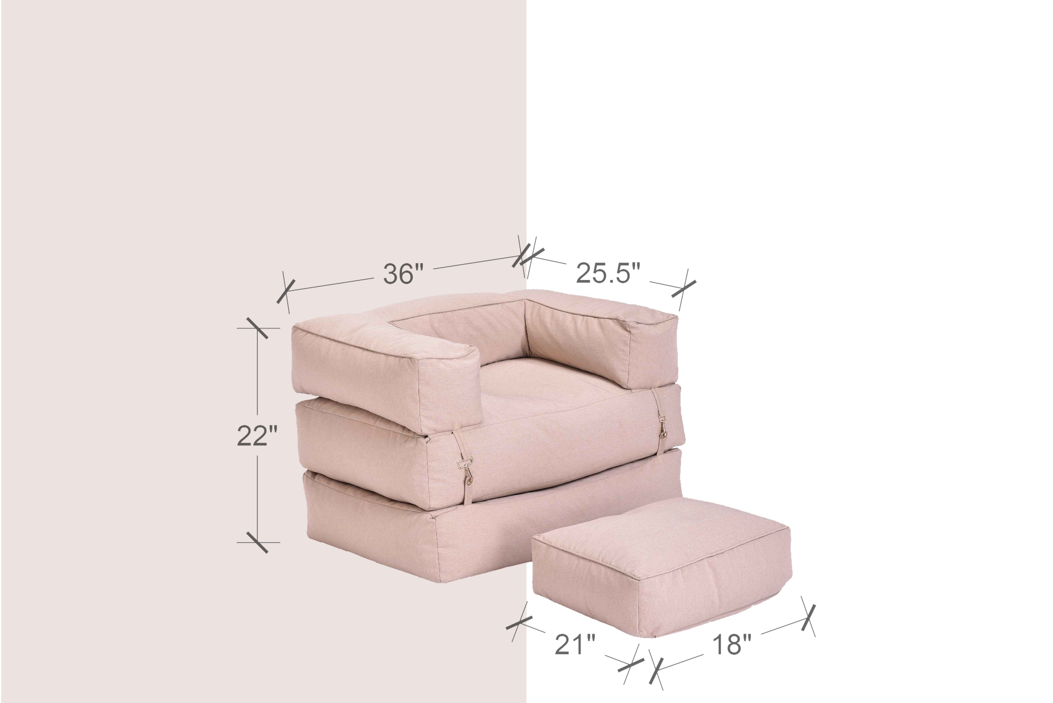 Sillón modular tipo puf Outdoor-USA