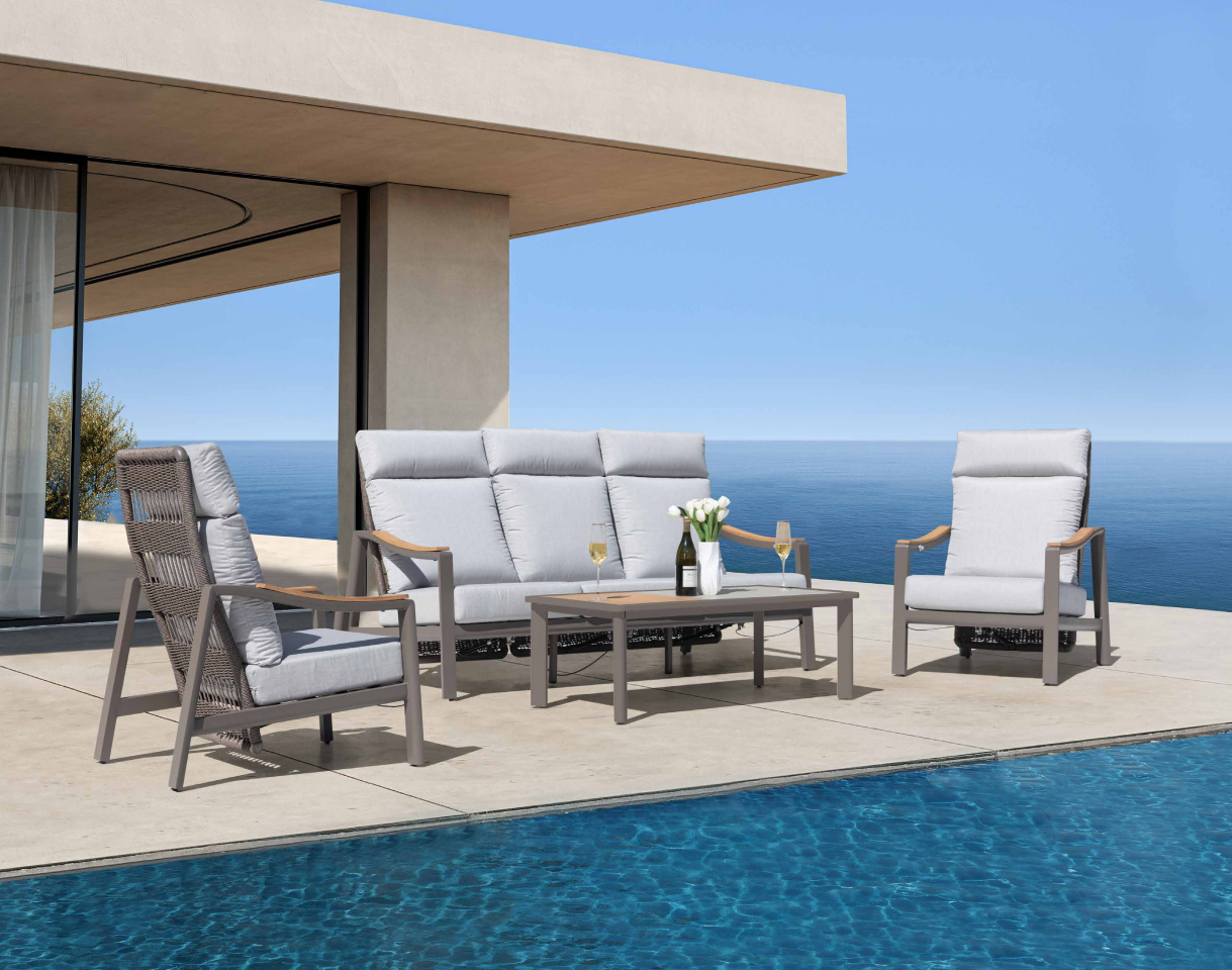 Noctis 4-Piece Adjustable Aluminum Living Room Set