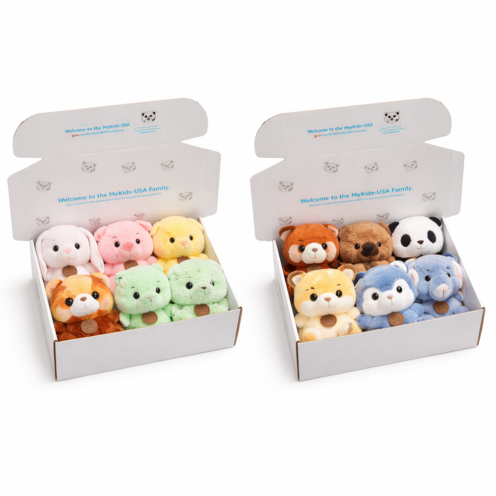 MyKids-USA® 6.5” Scented Animal Plush Toy – Super Soft PP Cotton, MyKids-USA®, Stuffed Animals, MyKids-USA - Color - Assorted C -  -  -  -  - PLS-16-ASS-C.