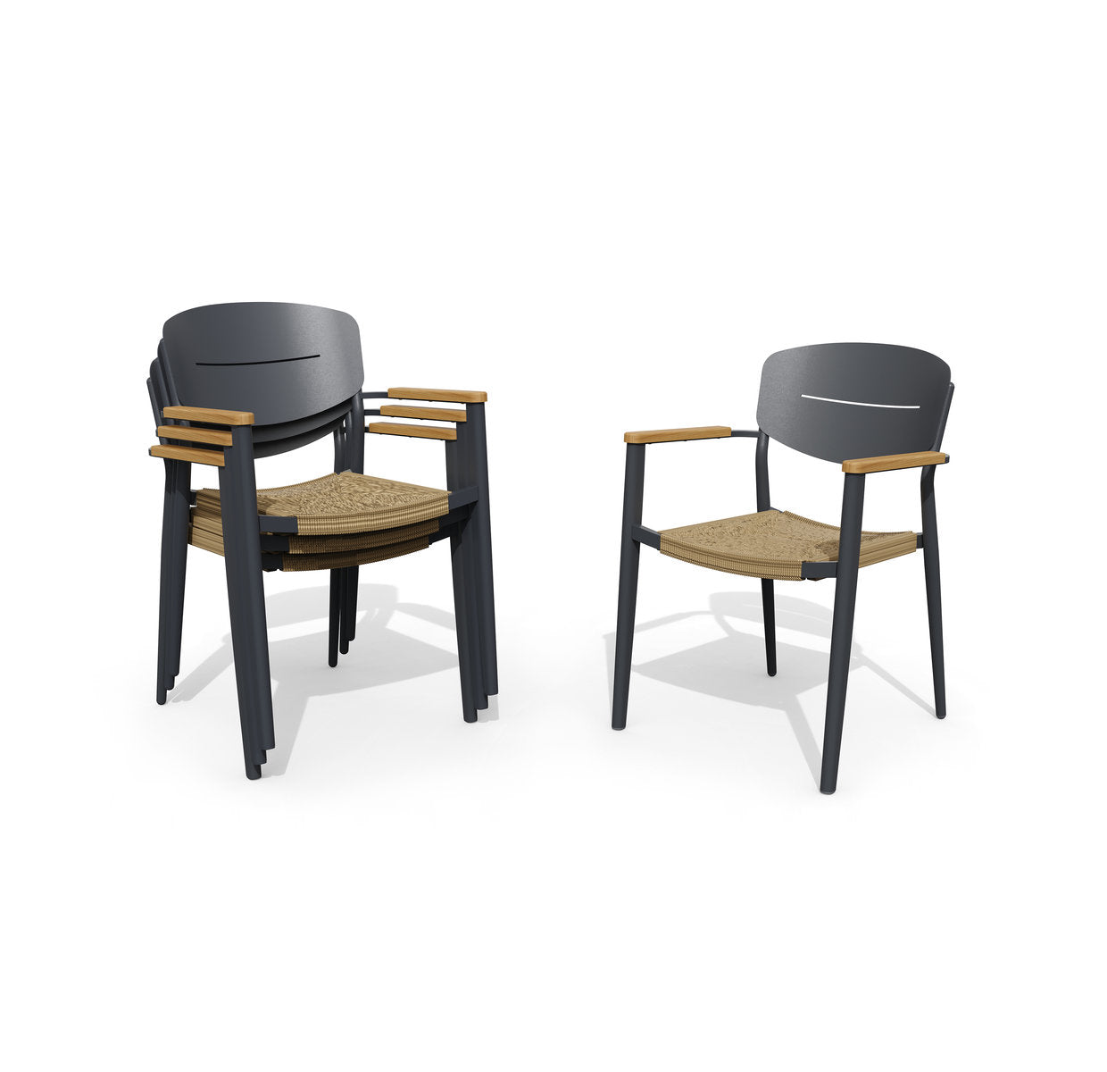 Gin 5-Piece Wicker Dining Set