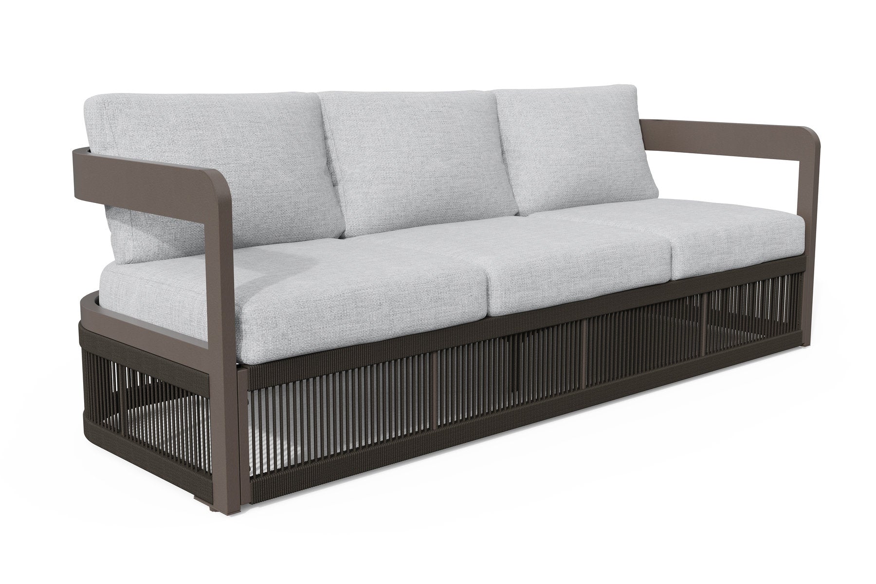 Acadia 4-Piece Aluminum Living Room Set With Swivel Chairs