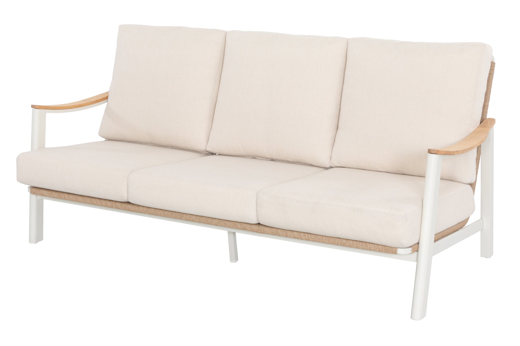 Riesling 4-Piece Wicker And Teak Living Room Set
