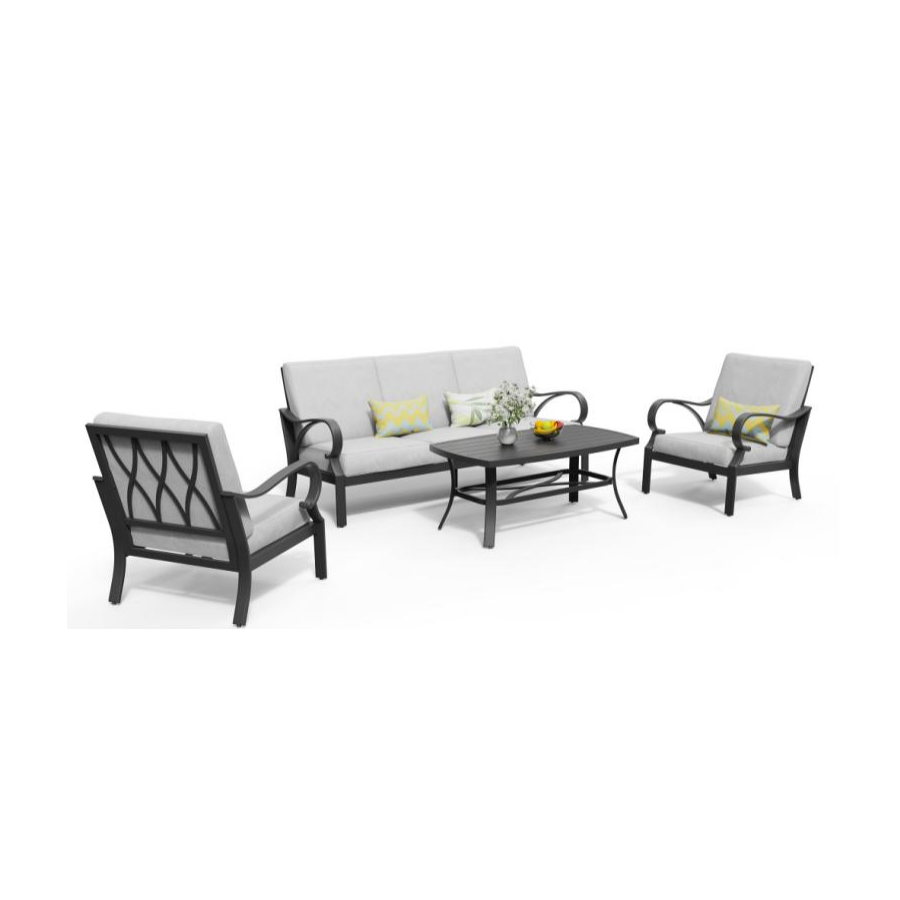 Puget 4-Piece Aluminum Living Room Set
