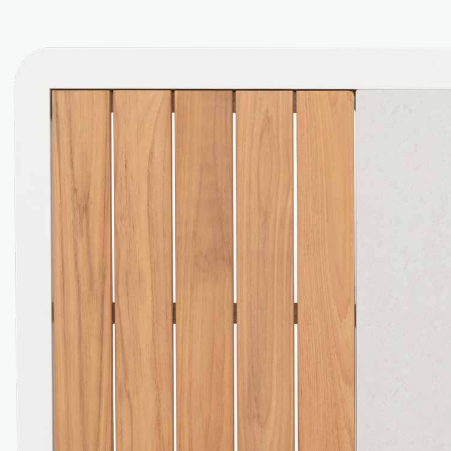 Riesling 4-Piece Wicker And Teak Living Room Set