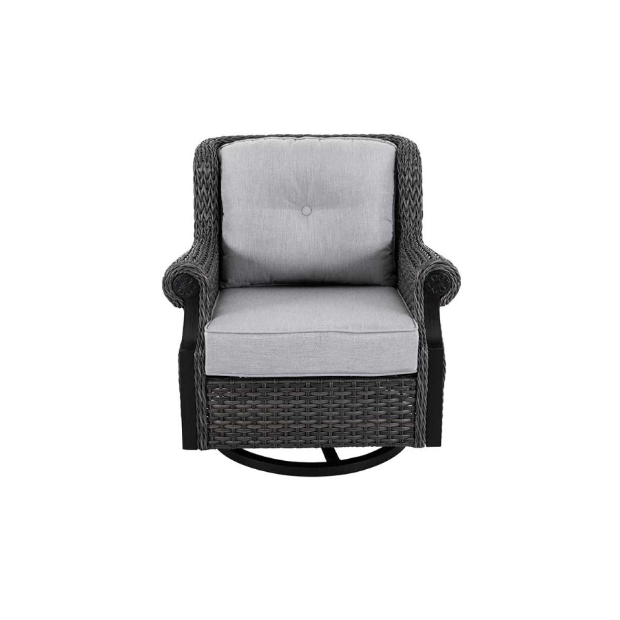 Lassen wicker living room set: 1 three-seater sofa and 2 swivel rocking chairs