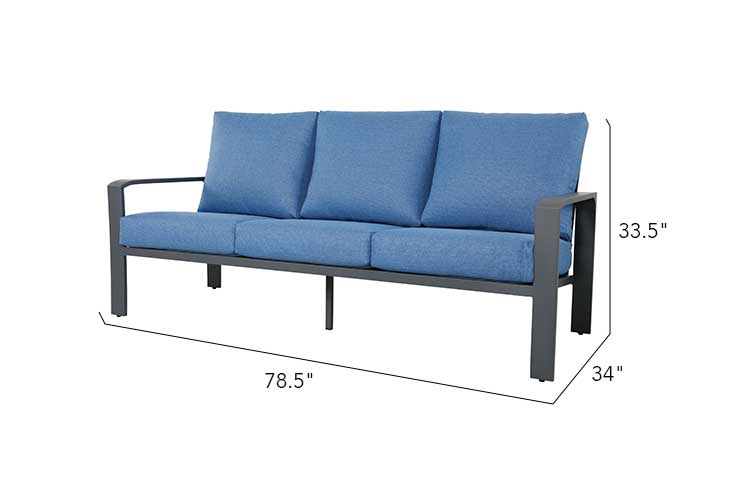 Patio Time Morgan 4-Piece Aluminum Sofa Set