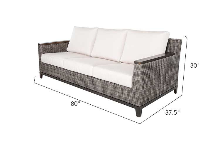 Beaufort 4-Piece Wicker Sofa Set with Swivel Rocking Chairs