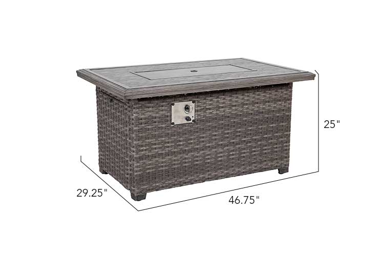 Tenaya 4-Piece Firepit Set with Swivel Rocking Chairs