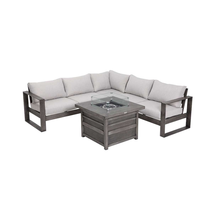 Walsh 4-Piece Aluminum Firepit Sofa Set