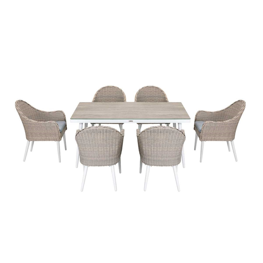Allux 7-Piece Wicker Dining Set