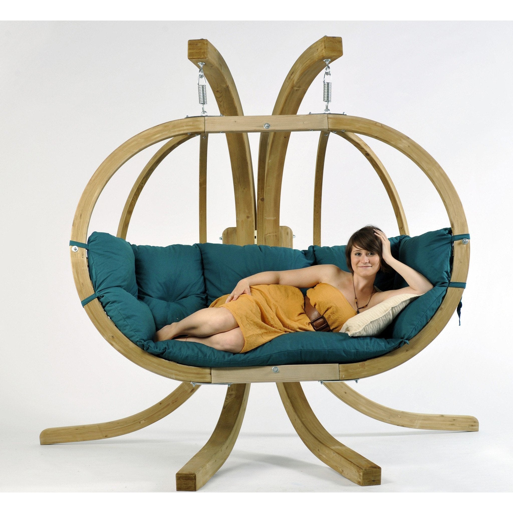 Globo Royal Green Double Seater Hanging Chair - Amazonas Online UK