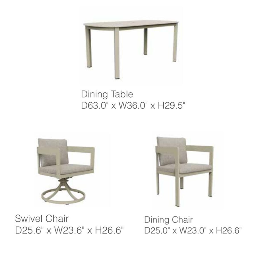 Aconcagua 7-Piece Aluminum Dining Set